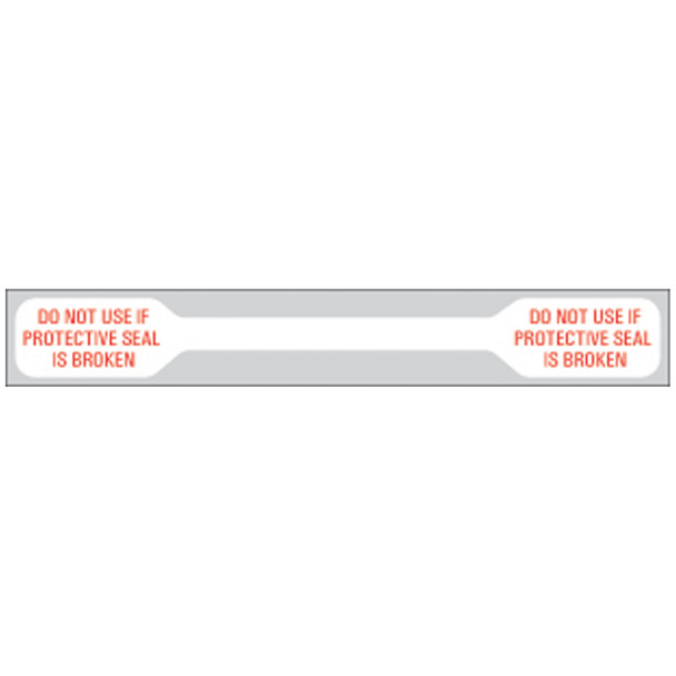 Precision Dynamics TRL-1 Tamper Evident Labels, ½\in. x 4 1/8\in., Paperstock, Imprinted: \in.Do not use if Protective Seal is broken\in., 1000/bx-sheeted , box