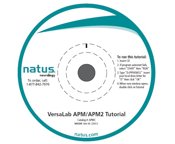 APMC Imex (formerly Natus Medical) Versalab APM/APM2 Tutorial Cd