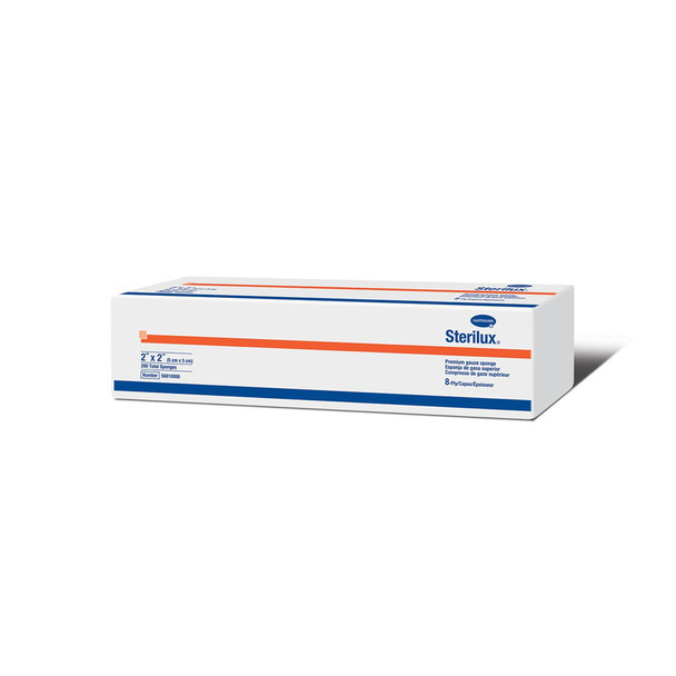 Hartmann USA, Inc. USA STERILUXÃ‚Â® 56880000 Gauze Sponge, 2in. x 2in., Sterile 2s, 8-Ply, 50/bx, 30 bx/cs , case