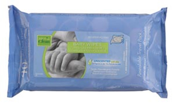 PDI - Professional Disposables, Intl. NICE-N-CLEAN® Q70040 Baby Wipes (Unscented), 7in. x 8in., 40/pk, 12 pk/cs (120 cs/plt) (US Only) , case