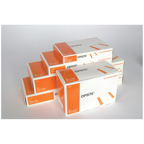 Smith & Nephew, Inc. & NEPHEW OPSITE™ 4975 Film Dressing, 5½\in. x 4\in., 50/pkg, 4 pkg/cs (US Only) , case