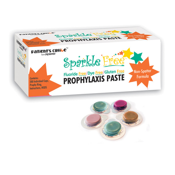 Crosstex International SPARKLE FREE™ UPSFCC Prophy Paste, Coarse, Cinnamon, Individual Cups, 200/bx , box