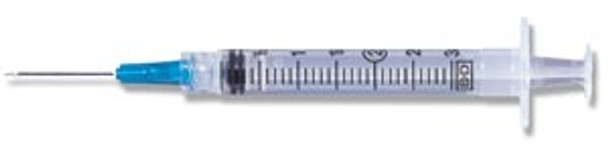 309572 BD Syringe/ Needle Combination, 3mL, Luer-Lok Tip, 22G x 1 in. , 100/bx, 8 bx/cs (Continental US Only)