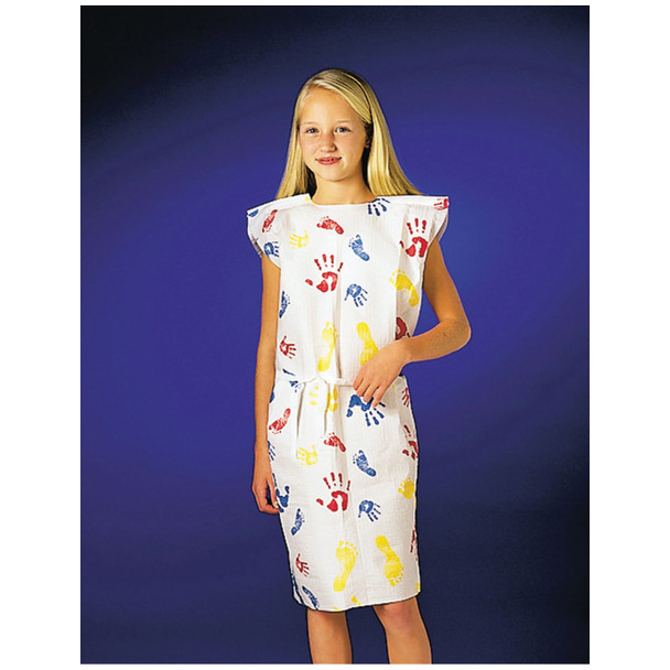 Graham Medical 37235 Pediatric Exam Gown, TPT, 20\in. x 36\in., Tiny Tracks® Print, 50/cs (112 cs/plt) , case