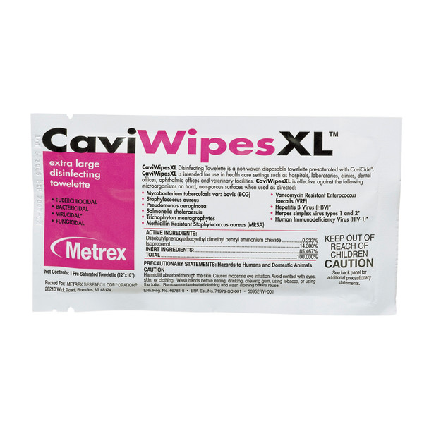 Metrex Research Corporation CAVIWIPES™ 13-1155 XL CaviWipes, Single, 50/bx, 6 bx/cs (42 cs/plt) (091265) (US Only) , case