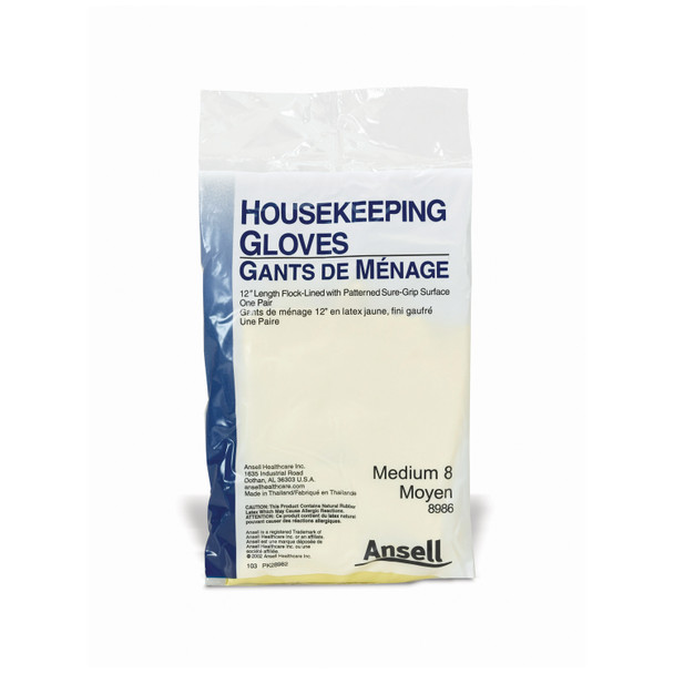 Ansell 8984 Housekeeping Gloves, Small, 12in. Length, 1 pr/pkg, 12 pr/bx, 12 bx/cs (US Only) , case