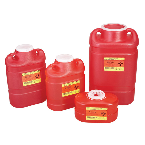 BD 305488 Sharps Collector, 3.3 Qt, Small, Red, 24/cs (15 cs/plt) (Continental US Only) , case