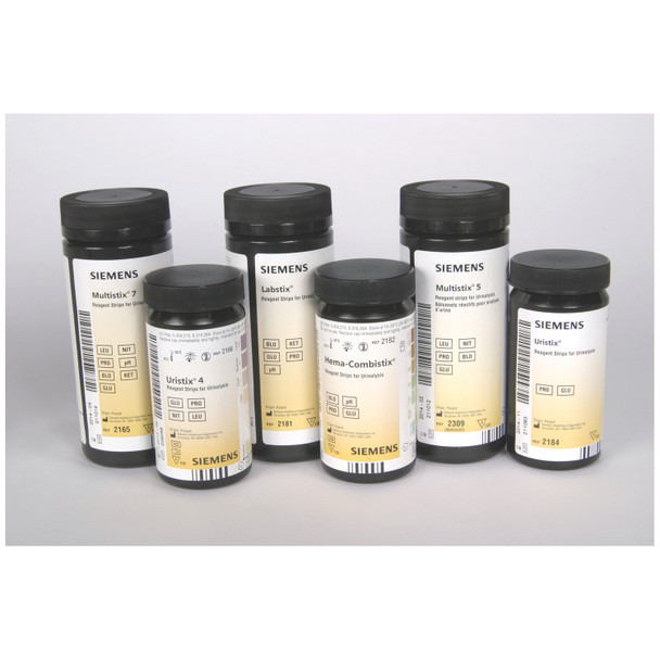 Siemens Diagnostics 2165 Multistix® 7 Reagent Strips, CLIA Waived, 100/btl (10326145) (Item is Non-Returnable) (US Only) , bottle