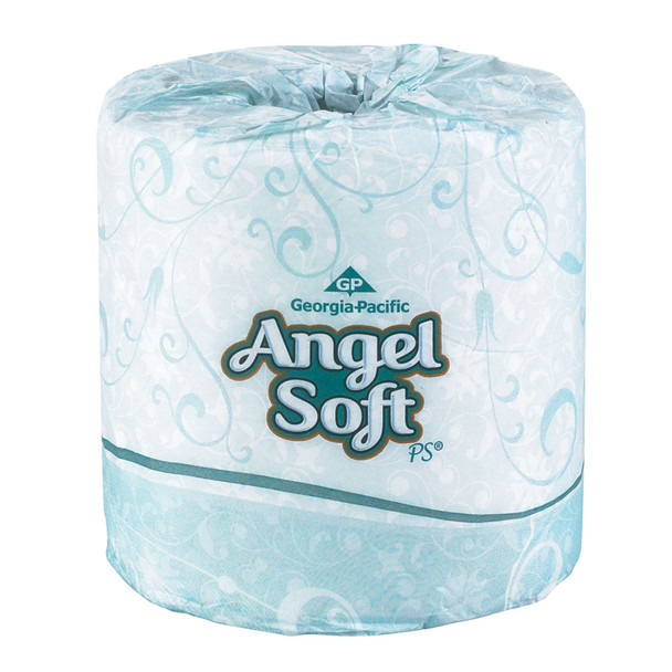 Georgia-Pacific Consumer Products ANGEL SOFT PS® 16620 Premium Embossed Bathroom Tissue, 2-Ply, White, 4\in. x 4.05\in., 450 sht/rl, 20 rl/cs , case