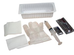AS890 Amsino International, Inc. Foley Insertion Tray, Prefilled 30cc Syringe of Sterile Water, 20/cs (50 cs/plt)