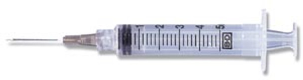 BD 309633 Syringe/ Needle Combination, 5mL, Luer-Lok™ Tip, 21G x 1½in., 100/bx, 4 bx/cs (Continental US Only) , case