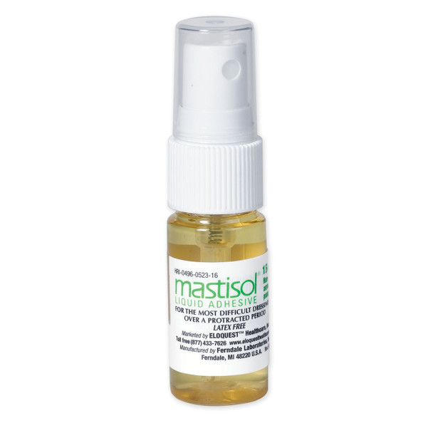 Ferndale Laboratories, Inc. MASTISOL® 0523-16 Medical Adhesive with Spray Pump, 15mL (US Only-No Puerto Rico) (HAZMAT Fees Apply, cannot ship via Air or to AK, GU, HI, MP, PR, VI) , each