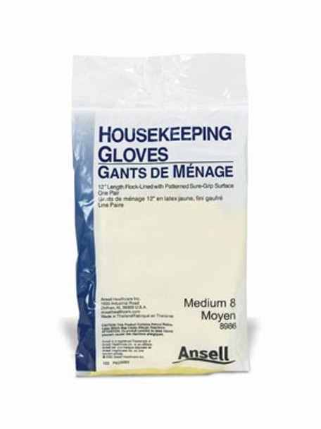 Ansell 8988 Housekeeping Gloves, Large, 12in. Length, 1 pr/pkg, 12 pr/bx, 12 bx/cs (US Only) , case