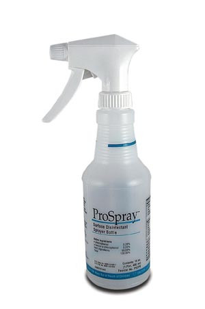 PSCPS Certol Accessories: Empty 16 oz Spray Bottle Labeled to Meet OSHA Guidelines, Includes Spray Head & Squirt Top, 6/cs