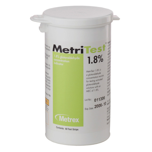 Metrex Research Corporation METRITEST™ 10-304 MetriTest 1.8, For 28 Day Use Life, 60 strips/bottle, 2 btl/cs (US Only) , case