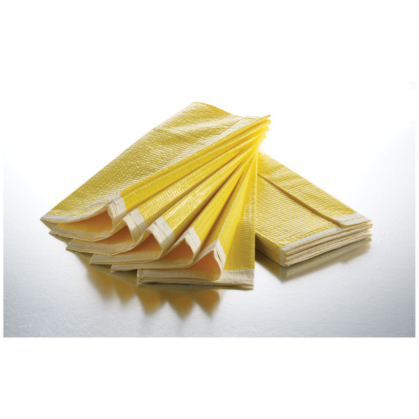 Graham Medical 54849 Blanket, 54in. x 84in., Yellow/ White, Poly/ Tissue, 5/bg, 5 bg/cs (48 cs/plt) (DO NOT USE FOR PATIENT TRANSFER!) , case