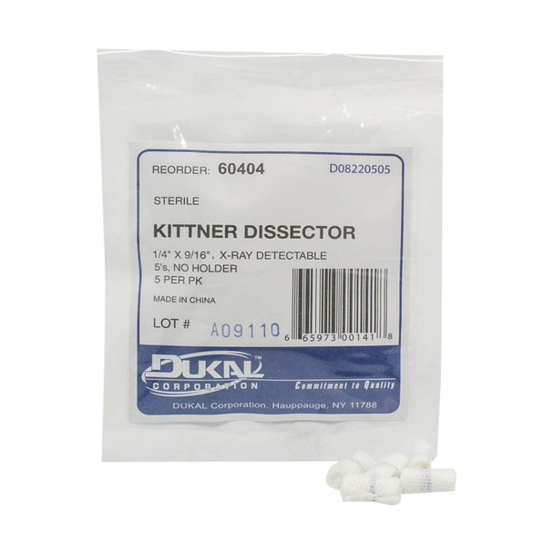 Dukal Corporation 60404 Kittner Dissectors, Sterile 5s, ¼in. x 0.56in., No Holder, 5/pk, 40 pk/cs , case