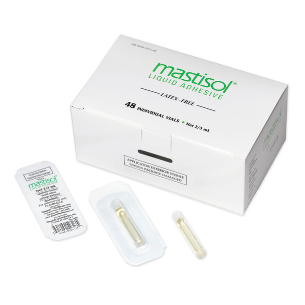 Ferndale Laboratories, Inc. MASTISOL® 0523-48 Medical Adhesive, 2/3mL Vials, Sterile, 48/bx (US Only-No Puerto Rico) (HAZMAT Fees Apply, cannot ship via Air or to AK, GU, HI, MP, PR, VI) , box