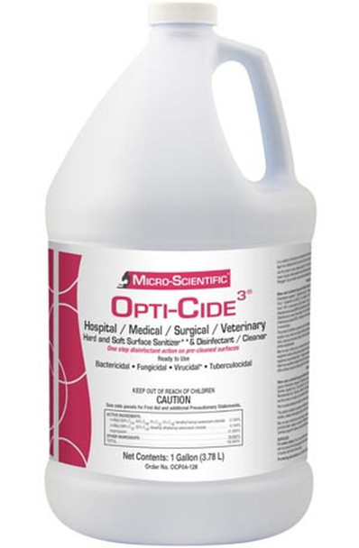 Micro Scientific Industries Opti-Cide3® OCP04-128 1 gal Bottle Disinfectant - 4/Case