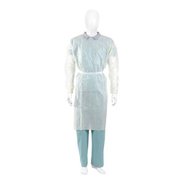 Cardinal Health AT4437-BD Isolation Gown, SMS, with (2) Tape Tabs, Yellow, Universal Size, 10/pk, 10 pk/cs (Continental US Only) (On Vendor Allocation - Availibility May Be Limited) , case