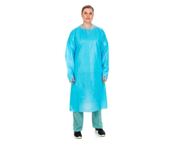 Cardinal Health™ 5213PG Blue X-Large Over-the-Head Protective Half Back Disposable Fluid Resistant Isolation Gown - 15/Box 5 Box/Case 75/Case