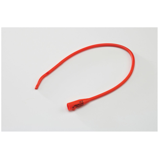 Cardinal Health HEALTH CURITY™ 8404 Urethral Red Rubber Catheter, 16FR, Coude Tip, 12in. Length, 12/ctn (Continental US Only) , carton