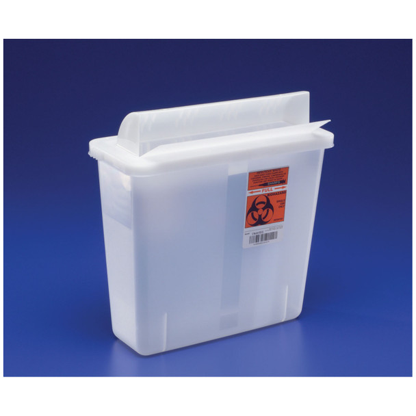 Cardinal Health 851201 Sharps Container, Always-Open Lid, 5 Qt, Clear, 11in.H x 4¾in.D x 10¾in.W, 20/cs (Continental US Only)&nbsp;&nbsp;<Strong style=in.color:redin.>Max weekly quantity allowed: 15</Strong> , case