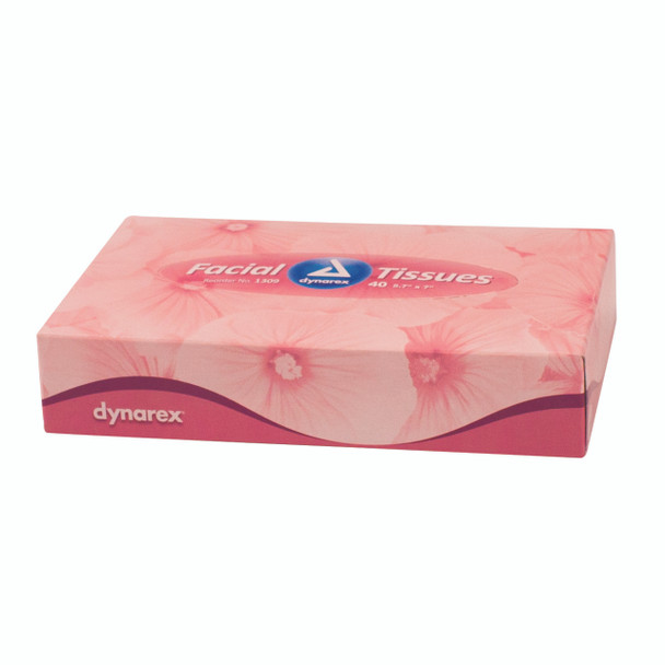 1309 Dynarex Facial Tissues, 5.7" x 7", 200/40/Cs