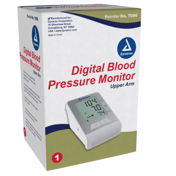 7096 Dynarex Digital Blood Pressure Monitor - Upper Arm, 5/Case