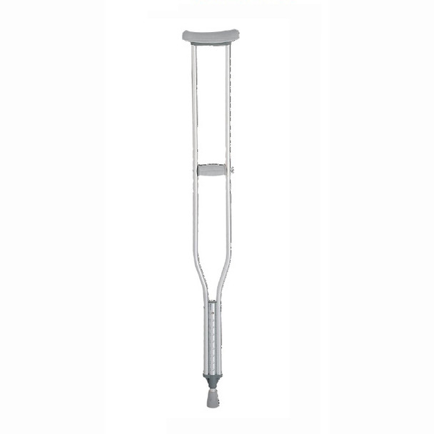 10102 Dynarex Aluminum Crutches - Adult, Silver (5'2" - 5'10"), 1pr/CA