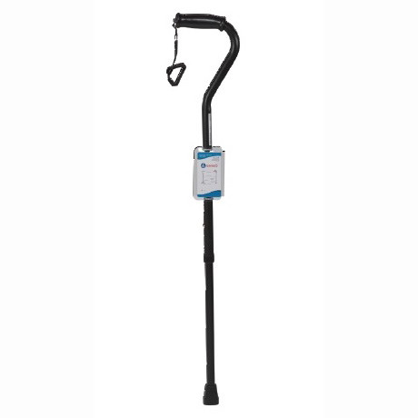 10134 Dynarex Offset Bariatric Cane, Black, Adult, 1pr/CA