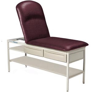 2240-SP Brewer Company Element Treatment Table Model 2240, Frame, Shelf & Drawers with Adjustable Pillow Upholstery Top, Special Color