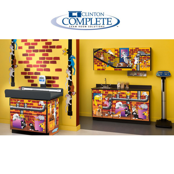 Clinton Industries Alley Cats Scale Table & Cabinet