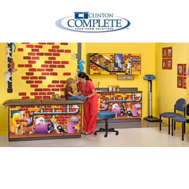 Clinton Industries Alley Cats Table & Cabinet