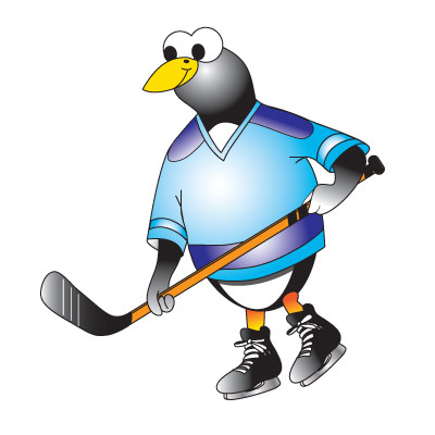 9744 Clinton Industries Hockey Penguin Graphics
