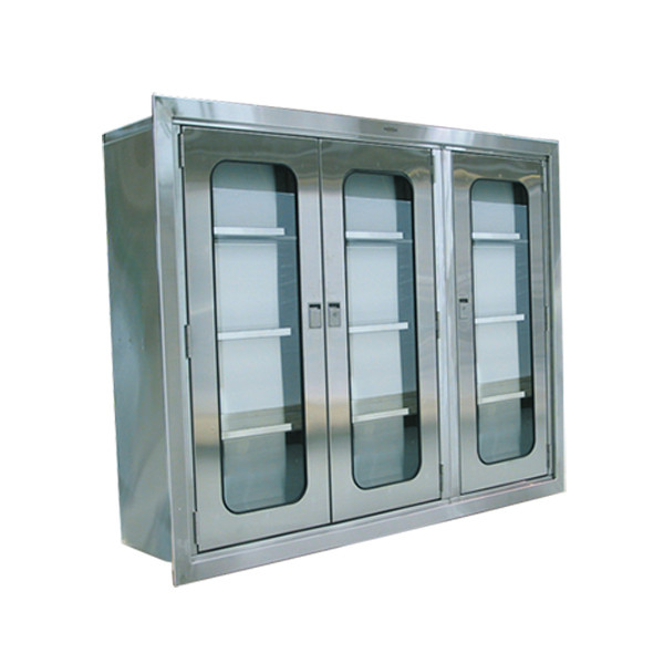 P-8070 Pedigo O.R. Cabinet, Double Door, Flat Top, Three Solid Shelves, 35-3/8"W x 18"D x 60"H, Freestanding