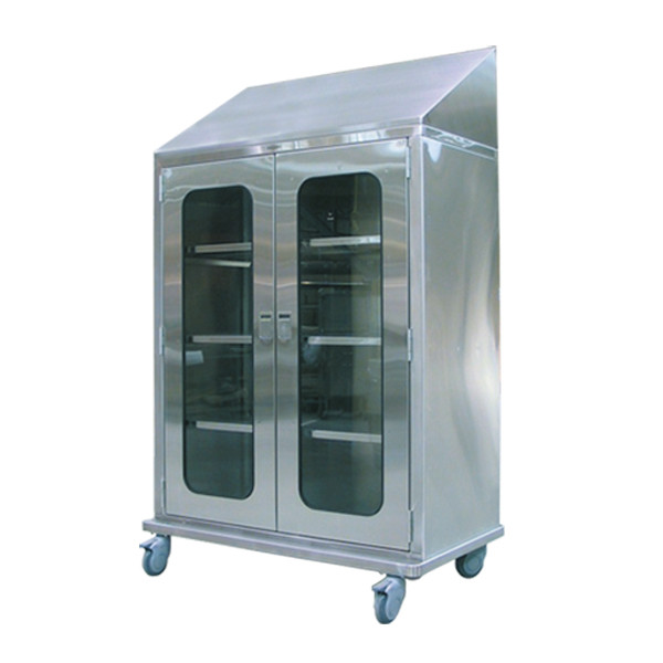 P-8245 Pedigo O.R. Cabinet, Double Door, Sloped Top, Five Shelves, 47"W x 24"D x 99-5/8"H, Freestanding