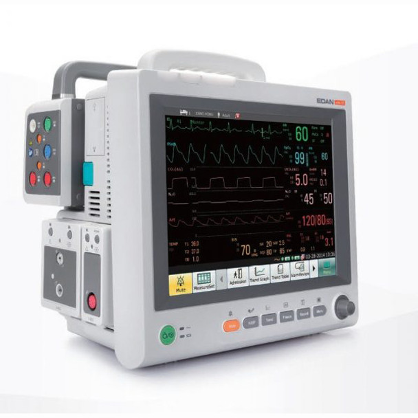 Elite V5 Edan 12.1" Modular Patient Monitor with 3/5-lead ECG, RESP, NIBP, EDAN SpO2, PR, 2-TEMP