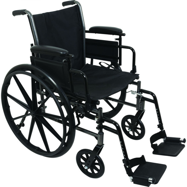 7101584 Performance Health Probasics K3 Lightweight Wheelchair, 18'' x 16'' W/ Footrests