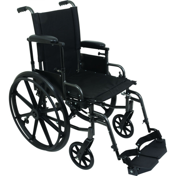 7101593 Performance Health Probasics K4 High Strength Wheelchair, 20'' x 16'' W/Footrests