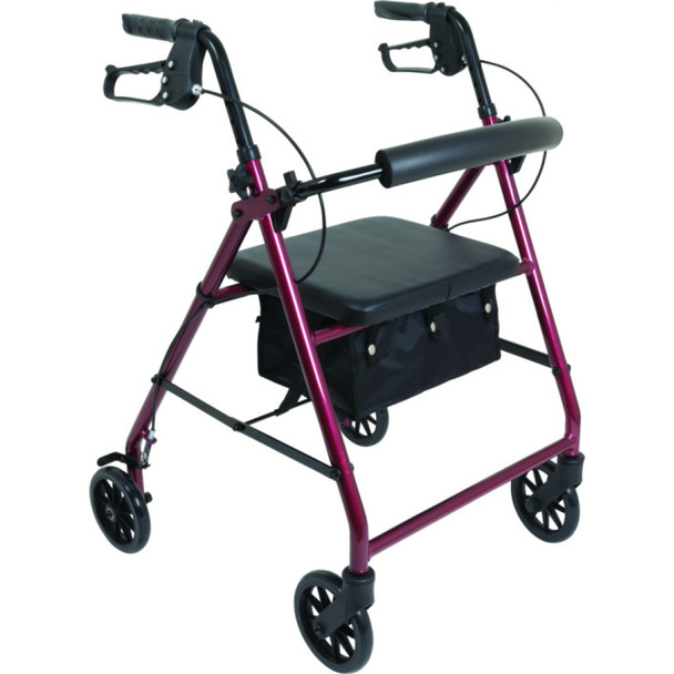 7101613 Performance Health Probasics Standard Rollator- Burgundy