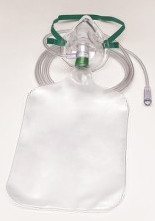 1130TG-7-50 Salter Labs Oxygen Mask, pediatric, high concentration non-rebreather, safety vent, 7' tubing w/Thread Grip- 50/cs