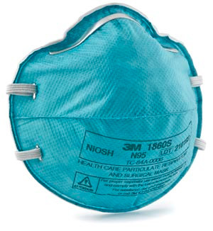 3M N95 Particulate Teal Respirator & Surgical Mask 1860S (20/Bx)