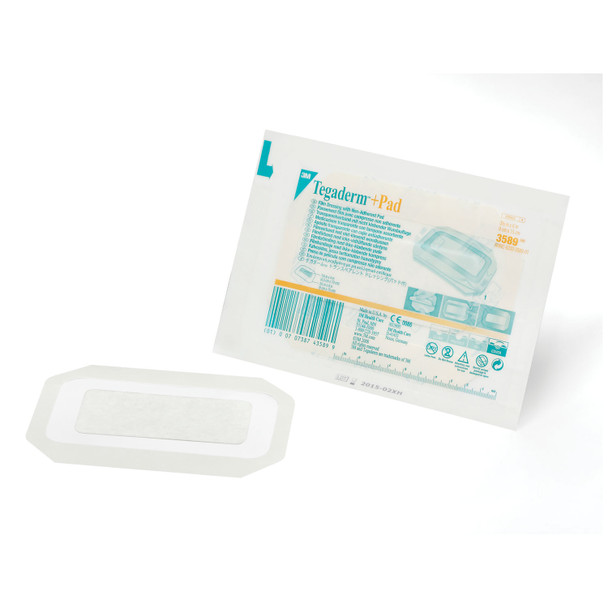 Solventum Corporation TEGADERM™ 3589 Transparent Dressing, 3½in. x 6in., Pad Size 1¾in. x 4in., 25/bx, 4 bx/cs (Continental US+HI Only) , case