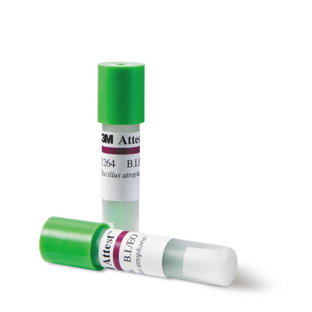 Solventum Corporation ATTEST™ 1264 Ethylene Oxide, 48 Hour Readout, Green Cap, 100/bx, 4 bx/cs (Continental US+HI Only) , case