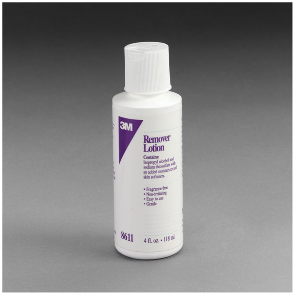 Solventum Corporation 8611 Remover Lotion, 4 oz Bottle, 12/cs (Continental US+HI Only) (HAZMAT Fees Apply, cannot ship via Air or to AK, GU, HI, MP, PR, VI) , case