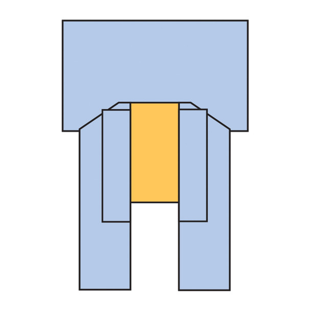 Solventum Corporation STERI-DRAPE™ 6677 Cardiovascular Sheet, 107in. x 133in., Blue Fabric, 6/cs (Continental US+HI Only) , case