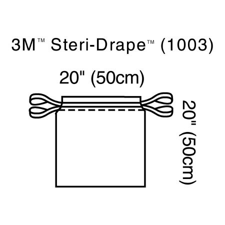 Solventum Corporation STERI-DRAPE™ 1003 Isolation Bag, Drawstring Closure, 20\in. x 20\in., 10/bx, 4 bx/cs (Continental US+HI Only) , case