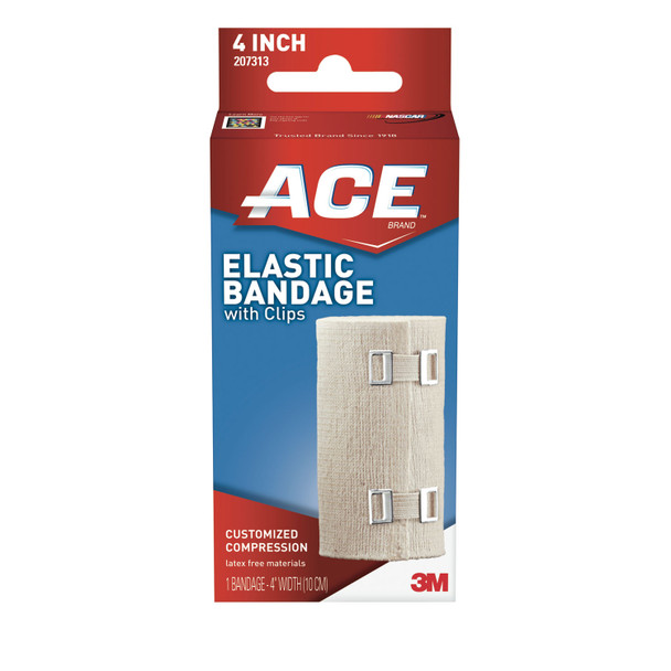 3M Personal Safety Division PSD ACE™ 207313 4in. Elastic Bandage with Clips, 72/cs (Continental US+HI Only) , case