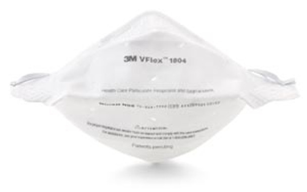 3M 1804 Vflex Particulate Respirator, Disposable, 50/box, 8 boxes/case (Continental US+HI Only)